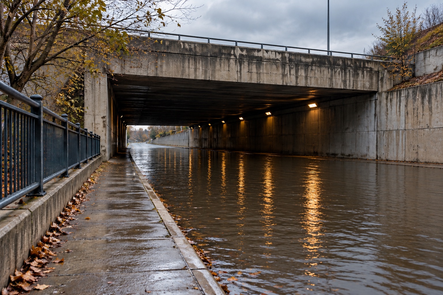 Illustrative public image showing a flooded underpass.
